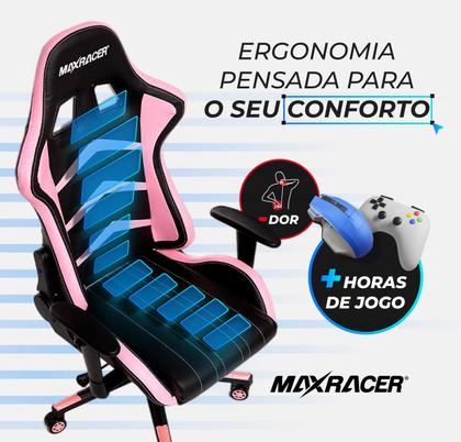 Imagem de Cadeira Gamer Max Racer Aggressive Rosa