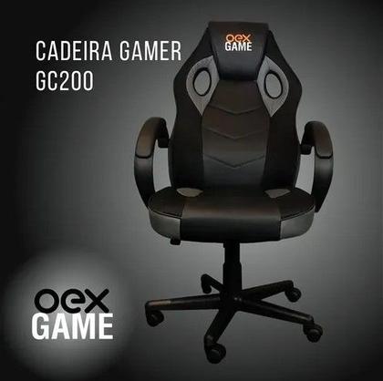 Imagem de Cadeira Gamer Oex Gc 200 Escritório Gamechair Até 100kg Cor Preto