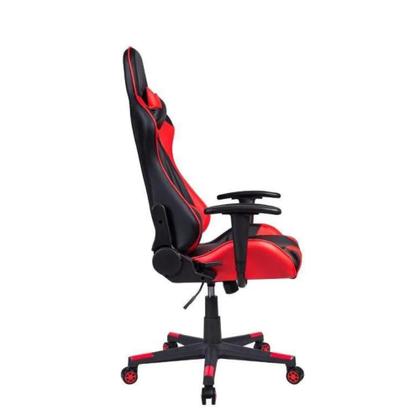 Imagem de Cadeira Gamer Pelegrin em Couro PU Reclinável PEL-3012 Preta e Vermelha