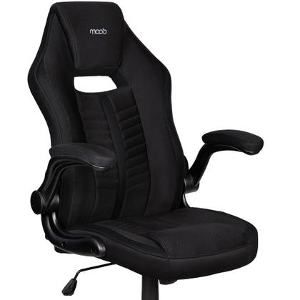 Imagem de Cadeira Gamer Profissional Escritório Moob Force Giratória Braços Ajustáveis e Função Relax Preto