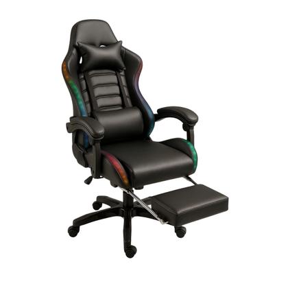 Imagem de Cadeira Gamer Setup Profissional Jogos C7 Neo RGB LED Ergonômica Reclinável Confortável Apoio Pés Almofadas Lombar