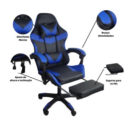 Imagem de Cadeira Gamer Stillus Ergonômica Com Apoio Para Os Pés com Ebook