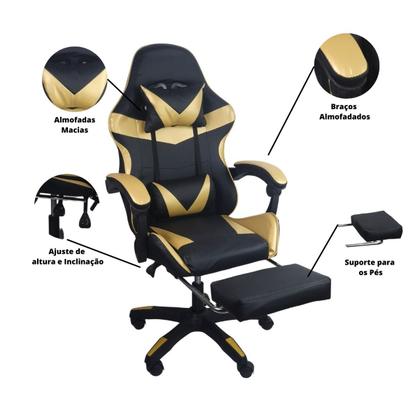 Imagem de Cadeira Gamer Stillus Ergonômica Com Apoio Para Os Pés com Ebook