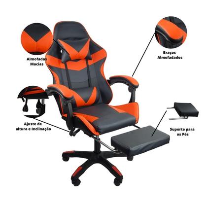 Imagem de Cadeira Gamer Stillus Ergonômica Com Apoio Para Os Pés com Ebook