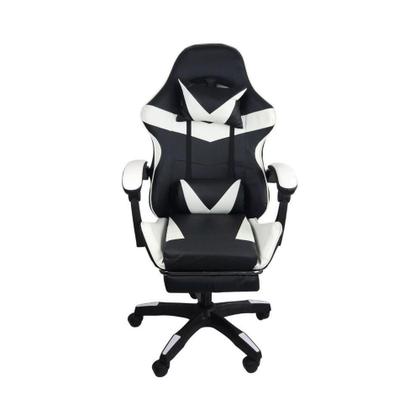 Imagem de Cadeira Gamer Stillus Ergonômica Com Apoio Para Os Pés Preto E Branco
