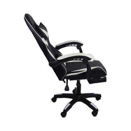 Imagem de Cadeira Gamer Stillus Ergonômica Com Apoio Para Os Pés Preto E Branco
