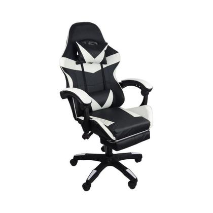 Imagem de Cadeira Gamer Stillus Ergonômica Com Apoio Para Os Pés Preto E Branco