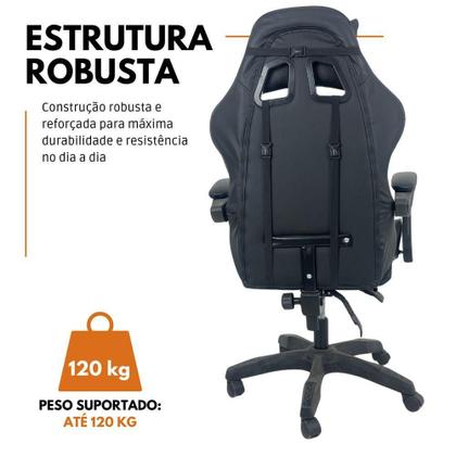 Imagem de Cadeira Gamer Stillus Ergonômica Com Apoio Para Os Pés - Preto