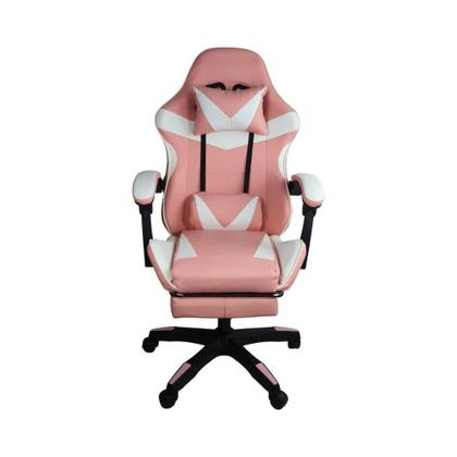Imagem de Cadeira Gamer Stillus Ergonômica Com Apoio Para Os Pés Rosa Chiclete