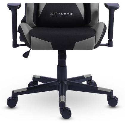 Imagem de Cadeira Gamer XT Racer Defender, Até 120kg, Com Almofadas, Reclinável, Descanso de Braço 3D, Preto e Cinza - XTR-032