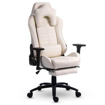 Imagem de Cadeira Gamer XT Racer Platinum W Series, Até 120kg, Com Almofadas, Reclinável, Descanso de Braço 3D, Off White - XTR-068