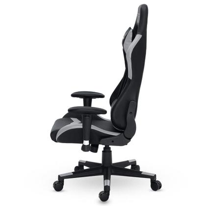 Imagem de Cadeira Gamer XT Racer Speed Series, Até 120kg, Com Almofadas, Reclinável, Descanso de Braço 2D, Preto e Cinza - XTS130
