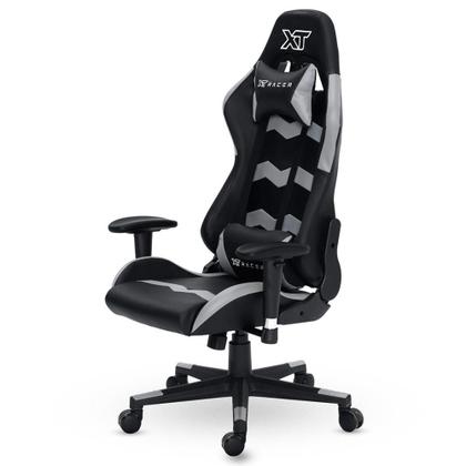 Imagem de Cadeira Gamer XT Racer Speed Series, Até 120kg, Com Almofadas, Reclinável, Descanso de Braço 2D, Preto e Cinza - XTS130