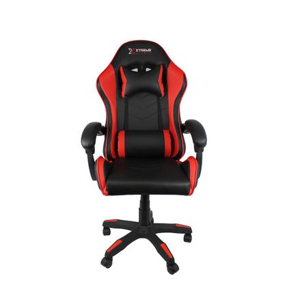Imagem de Cadeira Gamer XTreme Gamers Cinesis NY Preta e Vermelha Conforto e Performance para Jogos e Escritório  Evolux