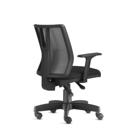 Imagem de Cadeira Giratória Addit Ergonômica Com Regulagem Back System Nr-17 Altura Inclinação Creppe Preta