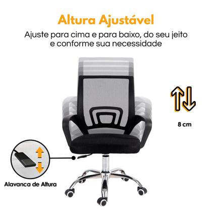 Imagem de Cadeira Giratória De Escritório Preta Com Rodinha Executiva Marca Polex