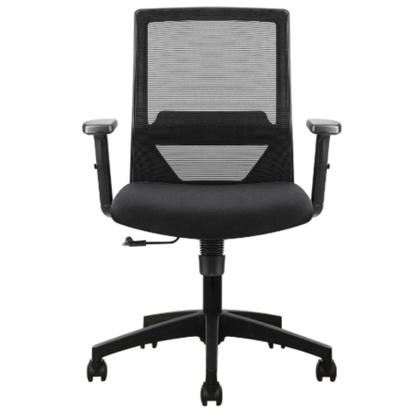 Imagem de Cadeira Giratória NR-17 Diretor Office com Braços Chicago Rivatti Tela Mesh Preta Base Rodizio Nylon