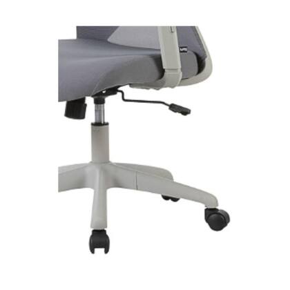 Imagem de Cadeira Giratória NR-17 President Office c/ Braços Dallas Rivatti Tela Mesh Cinza Base Rodízio Nylon