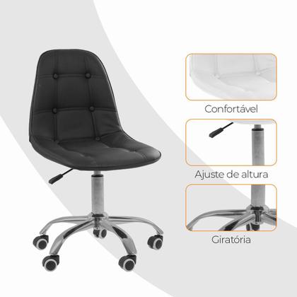 Imagem de Cadeira Giratória Office Eiffel Botonê Oficial - Preto