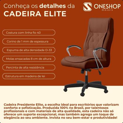 Imagem de Cadeira Giratória Presidente Ergonômica Premium Escritório/Quarto/Sala