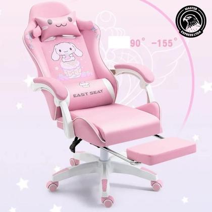 Imagem de Cadeira giratoria tipo gamer, mod zyft1502 com encosto alto ajustavel, costa e assento acochoados em pu com espuma