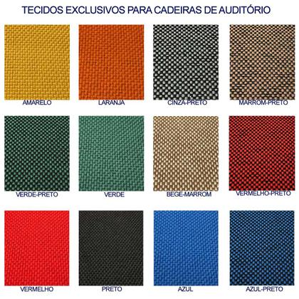 Imagem de Cadeira Hoteleira Empilhavel Reforçada Redonda com Puxador para Auditório Recepção Preta Kit 4 Peças