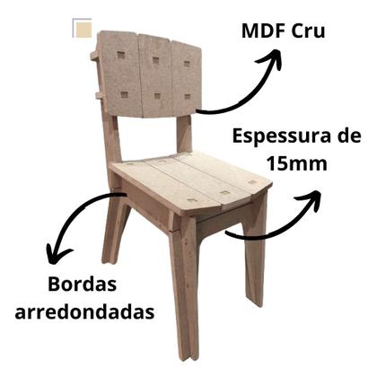 Imagem de Cadeira Infantil De Encaixe Em Mdf Para Brincar E Refeição