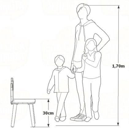 Imagem de Cadeira Infantil de Madeira Urso Rosa Bebê