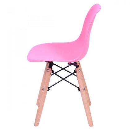 Imagem de Cadeira Infantil DKR Kids  Assento em Polipropileno, Base em Madeira, Design Moderno