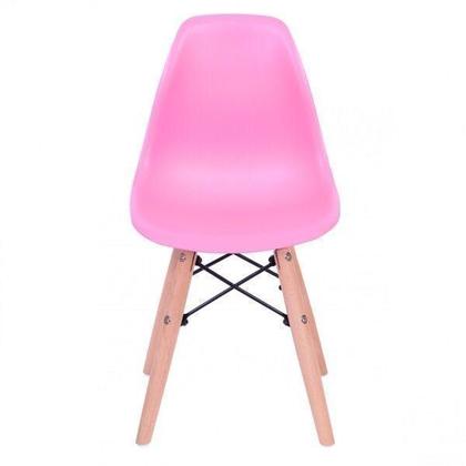 Imagem de Cadeira Infantil DKR Kids  Assento em Polipropileno, Base em Madeira, Design Moderno