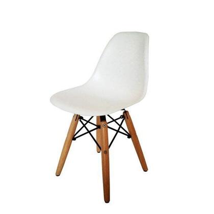 Imagem de Cadeira Infantil Eames Polipropileno Base Madeira Eiffel Espresso Móveis