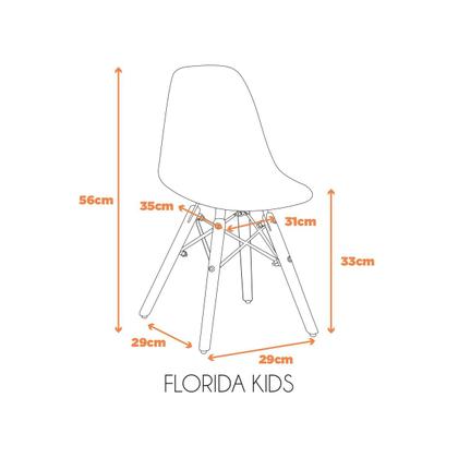 Imagem de Cadeira Infantil Eames Polipropileno Base Madeira Eiffel Espresso Móveis