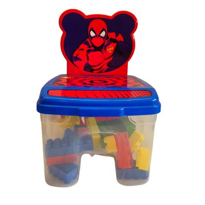 Imagem de Cadeira Infantil Herói Com Blocos De Montar Encaixe 24 Peças