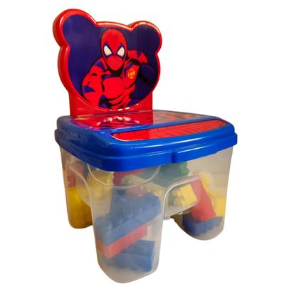 Imagem de Cadeira Infantil Herói Com Blocos De Montar Encaixe 24 Peças