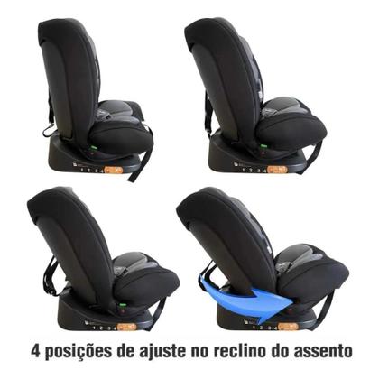 Imagem de Cadeira Infantil para Carro Zaya de 0 a 36kg Preto e Cinza - Passear