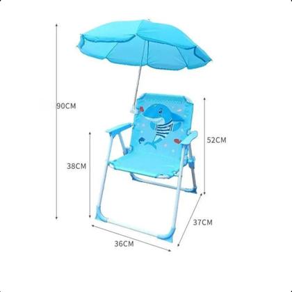 Imagem de Cadeira Infantil Praia Com Guarda Sol Menino Menina