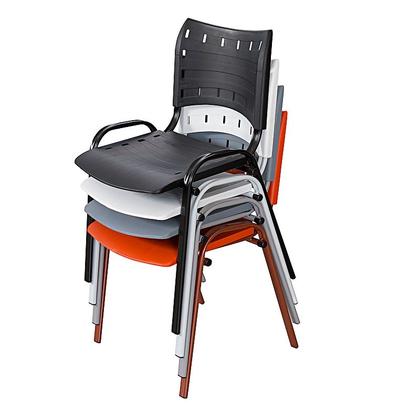 Imagem de Cadeira Iso Base Cinza Igreja, Escola, Escritório - Azul - Kit 4 Peças