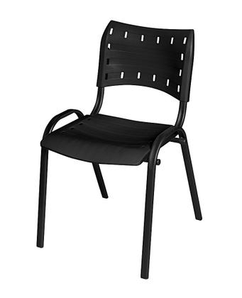 Imagem de Cadeira Iso Base Preto Escola, Escritório Preto Kit 8 Un