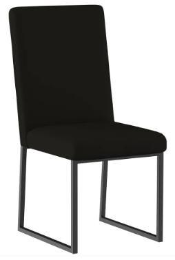 Imagem de Cadeira jantar estofada com base de ferro preto