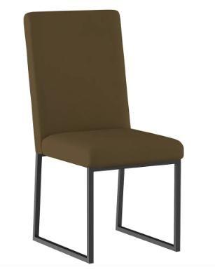 Imagem de Cadeira jantar estofada com base de ferro preto