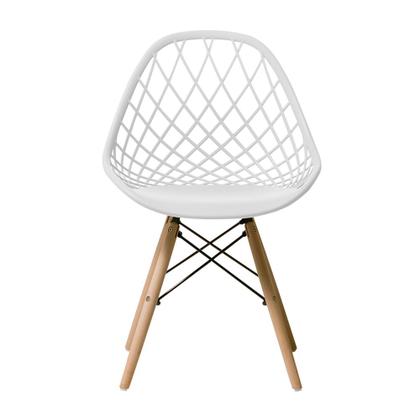 Imagem de Cadeira Kaila Base em Madeira - Branco