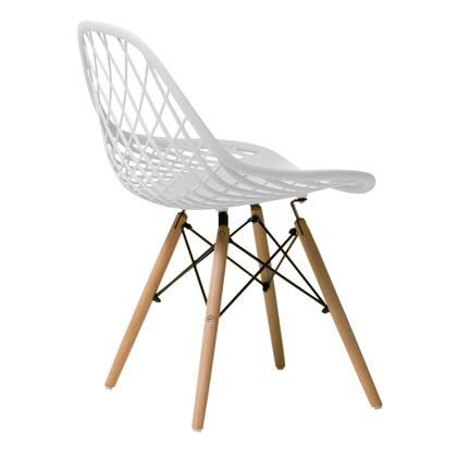 Imagem de Cadeira Kaila Base em Madeira - Branco