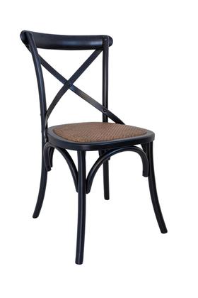 Imagem de Cadeira Katrina Cross Paris com Assento em Rattan Natural  Colorida