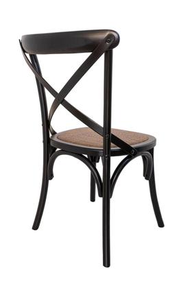 Imagem de Cadeira Katrina Cross Paris com Assento em Rattan Natural  Colorida