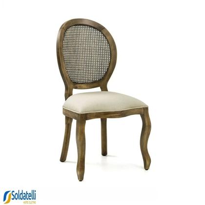 Imagem de Cadeira Medalhão Com Braço - Castanho Oregon - Datelli Design