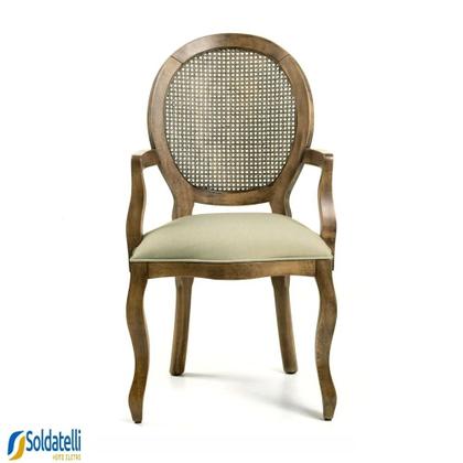 Imagem de Cadeira Medalhão Com Braço - Castanho Oregon - Datelli Design