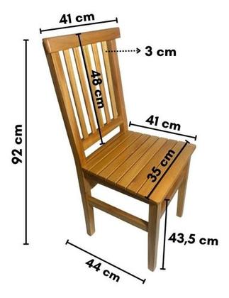 Imagem de Cadeira Mineira De Madeira Maciça Com Verniz Natural Cozinha