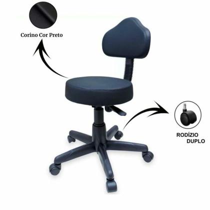 Imagem de Cadeira Mocho com Encosto   MARTIFLEX