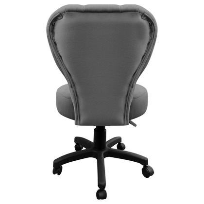 Imagem de Cadeira Mocho Soft Para Estética E Extensão De Cílios Veludo Cinza Grafite