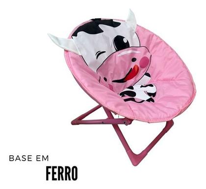 Imagem de Cadeira Moon Infántil Confortável Camping Dobrável Bichinhos Importway